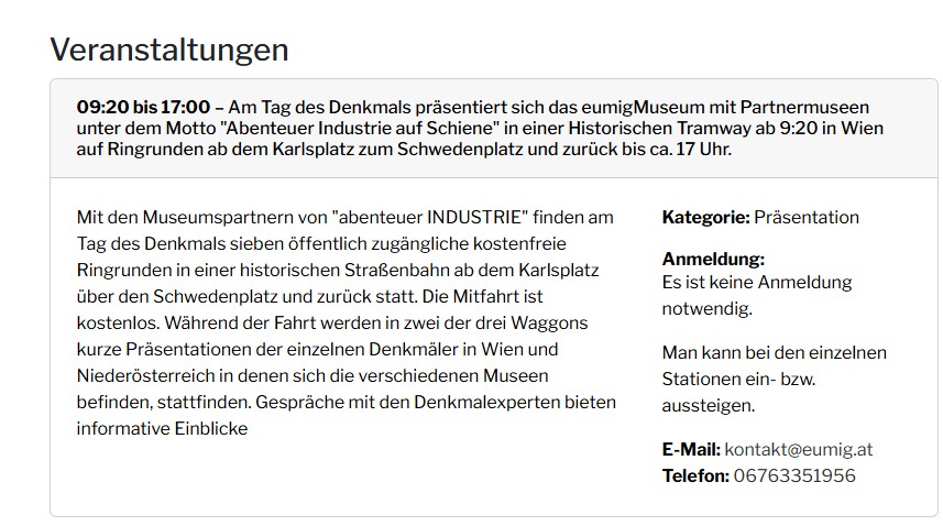 Tag des Denkmals